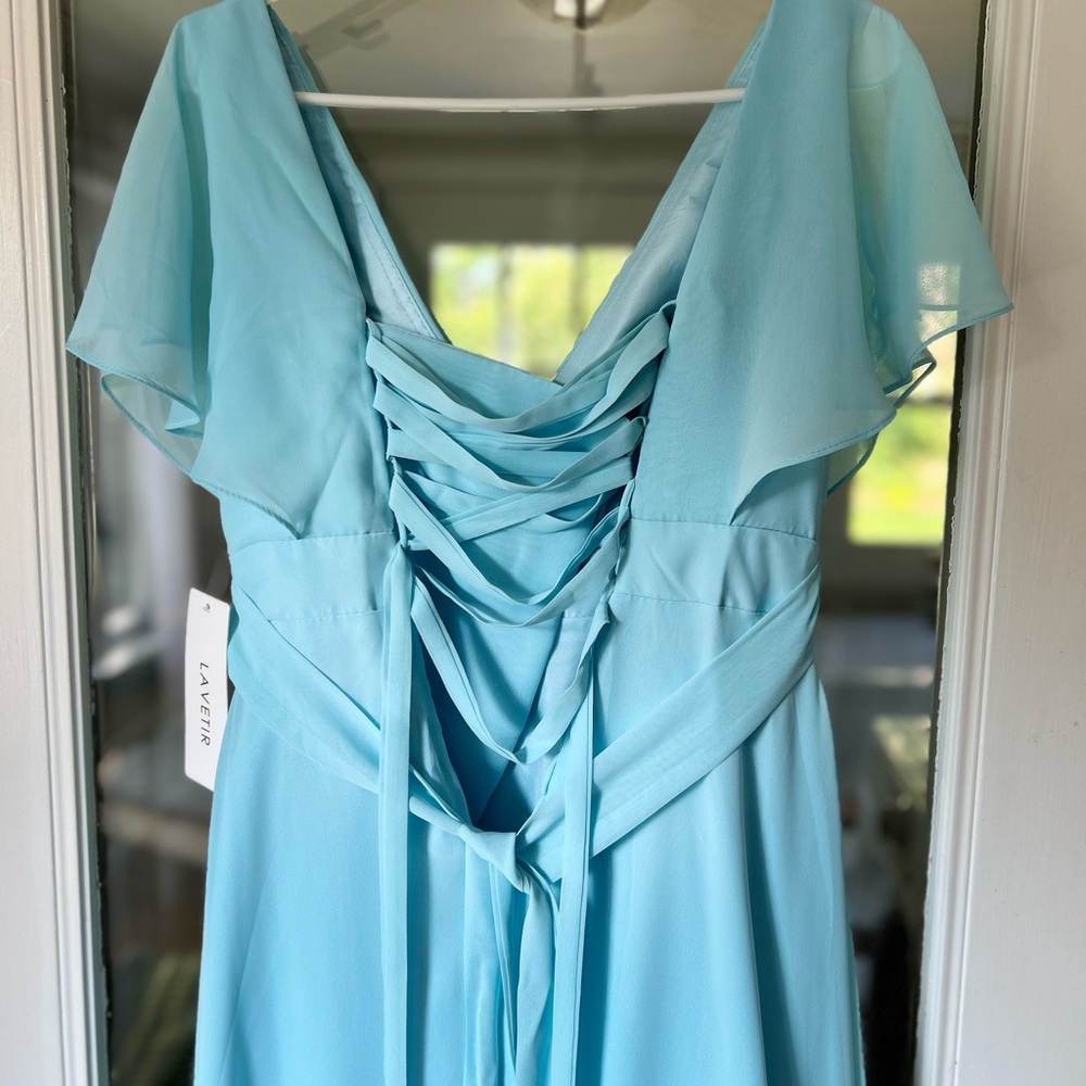 Blue Off the Shoulder Ruched Maxi Dress